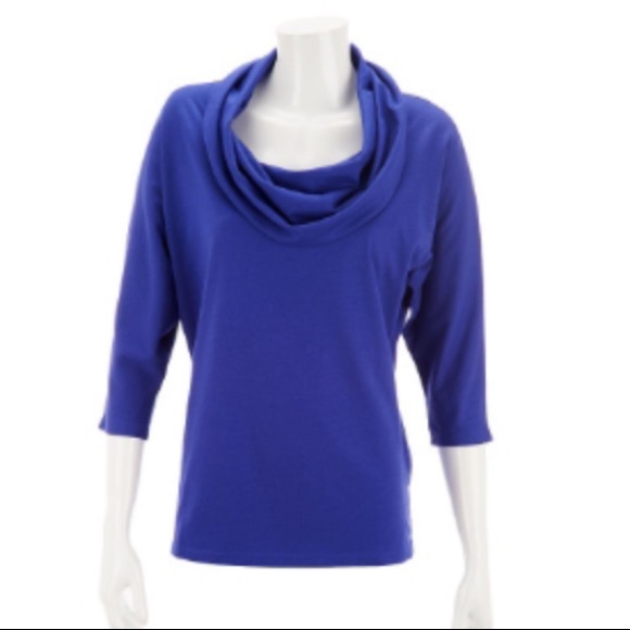 NEW Isaac Mizrahi Dolman Sleeve Cowl Neck Tunic - Picture 2 of 7